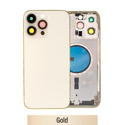 Rear Housing for iPhone 14 Pro Max (NO LOGO)-Gold Rear Housing for iPhone 14 Pro Max (NO LOGO)-Gold